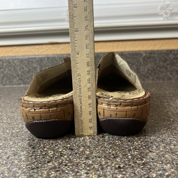 Propet Clogs Brown Leather Womens Sz 8.5 M(B) Comfort Casual Mule Slip Resistant - Picture 9 of 11